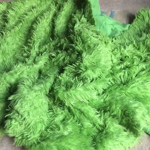 Fuzzy green blanket